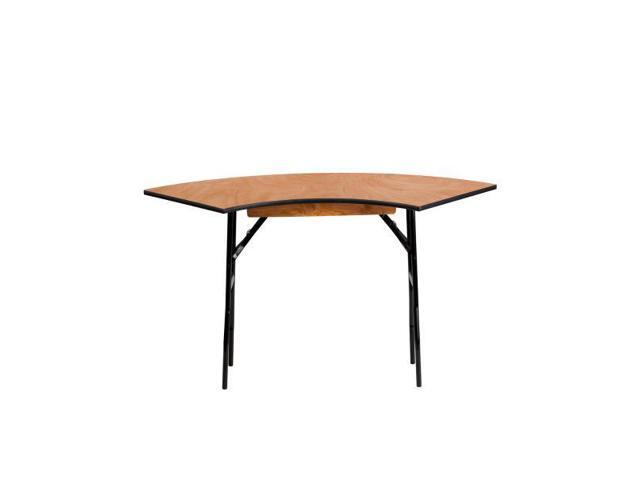 5.5 ft. x 2 ft. Serpentine Wood Folding Banquet Table