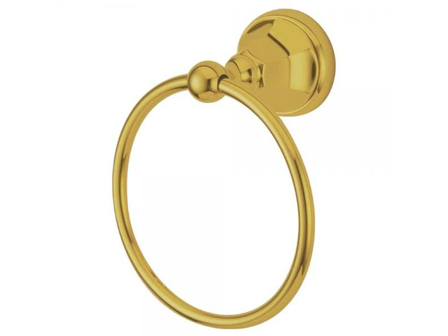METROPOLITAN TOWEL RING-Polished Brass Finish