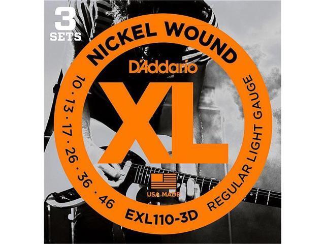 D'Addario EXL110 Electric Guitar Strings - Light - 3 Pack