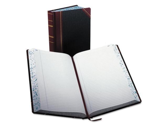 Boorum & Pease Record/Account Book Record Rule Black/Red 500 Pages 14 1/8 x 8 5/8 9500R