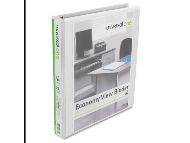 UNIVERSAL Slant-Ring Economy View Binder 1' Capacity White 4 per Pack 20742PK