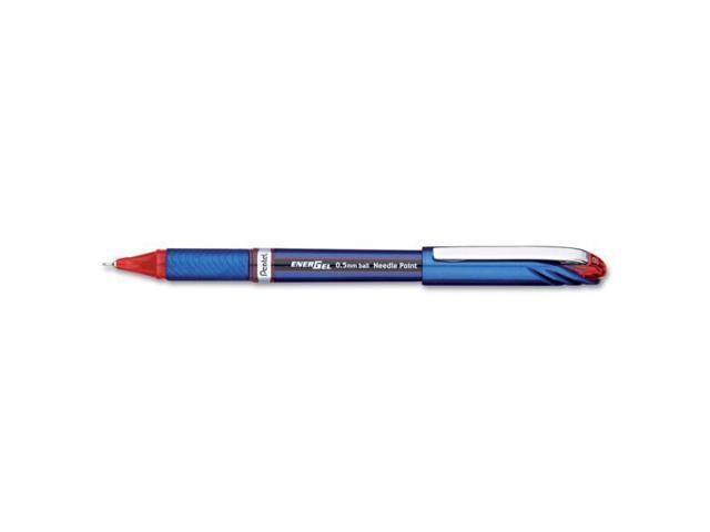 Pentel EnerGel NV Liquid Gel Pen .5mm Red Barrel Red Ink BLN25B