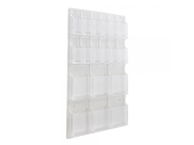 Safco Reveal Clear Literature Displays 18 Compartments 30w x 2d x 45h Clear