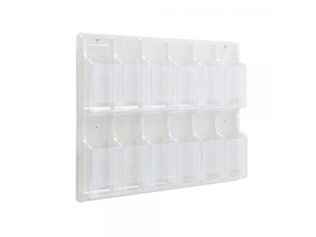 Safco Reveal Clear Literature Displays 12 Compartments 30 w x 2d x 20 1/4h Clear