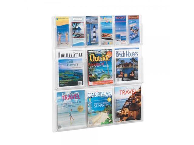 Safco Reveal Clear Literature Displays 12 Compartments 30w x 2d x 34-3/4h Clear