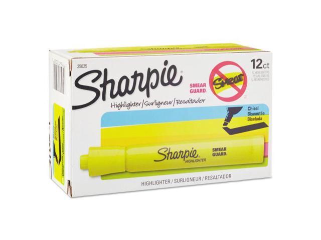 Sharpie Accent Tank Style Highlighter Chisel Tip Fluorescent Yellow Dozen 25025