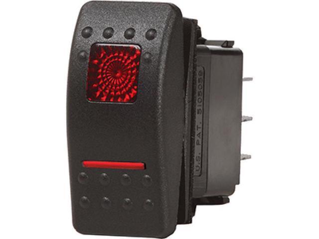Blue Sea 7939 Contura II Switch DPDT Black - ON-ON