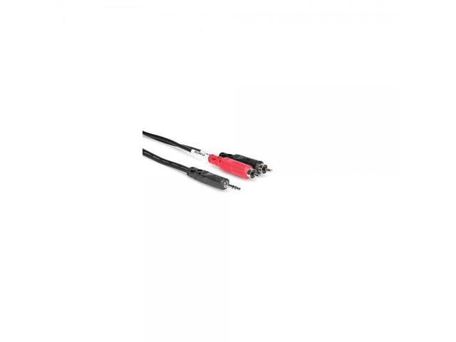 Hosa CMR-215 3.5 mm TRS to Dual RCA Stereo Breakout Cable, 15 feet