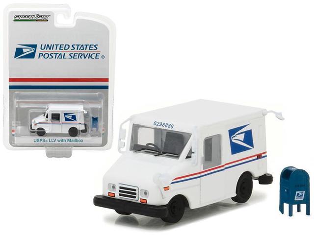 'United States Postal Service' (USPS) Long Life Postal Mail Delivery (LLV) & Mailbox Accessory 1/64 Diecast Model Greenlight