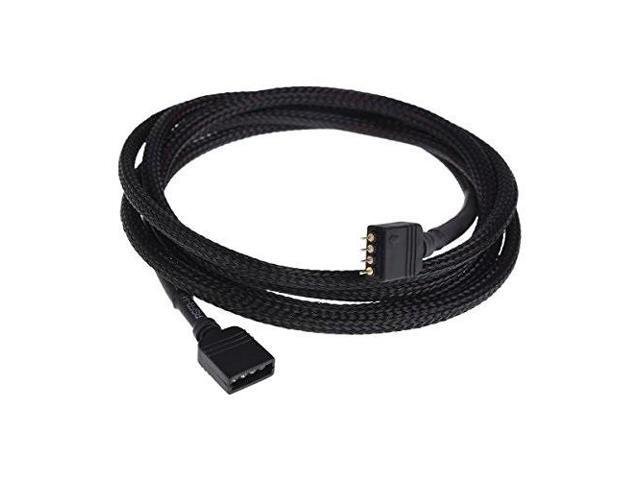Phobya RGB 4-Pin Extension Cable, 150cm, Sleeved, Black