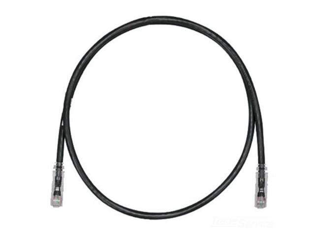 Panduit UTPSP3BLY Category-6 8-Conductor Strain Relief Clear Boot Patch Cord, 3-Feet, Black