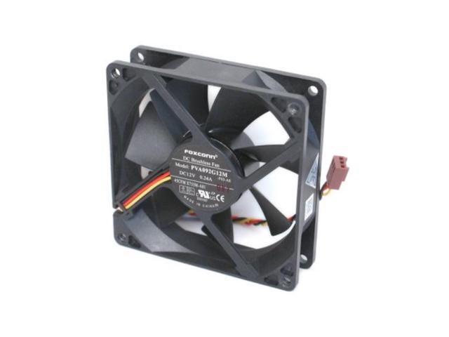 Foxconn PVA092G12M DC12 Volt 0.24 Amp, Rear Case Brushless Cooling Fan 92mm x 92mm x 25mm, 3-WIRE/3-PIN CONNECTOR