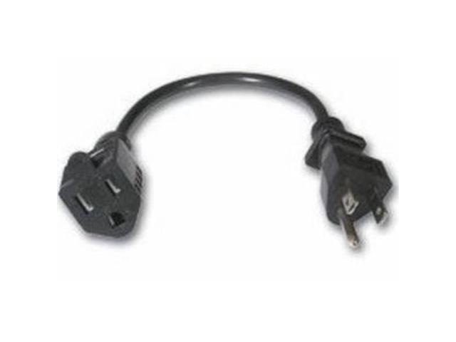 (Pack of 6) 18 AWG Outlet Saver Power Extension Cord - 1 Feet