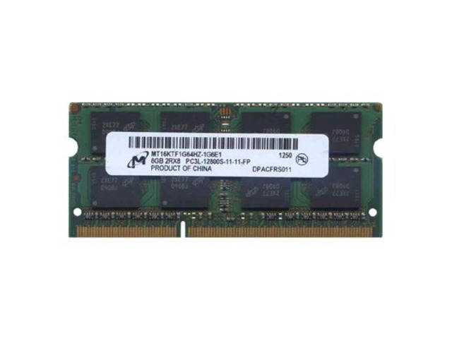 8GB Micron DDR3 1600 MHz PC3-12800 1.35V Laptop RAM Memory MT16KTF1G64HZ-1G6E1 693374-001