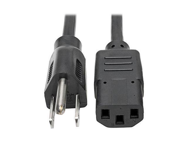 Tripp Lite Standard Computer Power Cord 10A,18AWG (NEMA 5-15P to IEC-320-C13) 15-ft.(P006-015)
