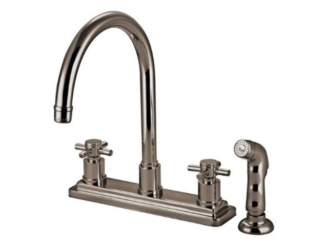 Photos - Tap Kingston Brass KS8798DX CONCORD Two Handle Kitchen Faucet with Matching Fi 
