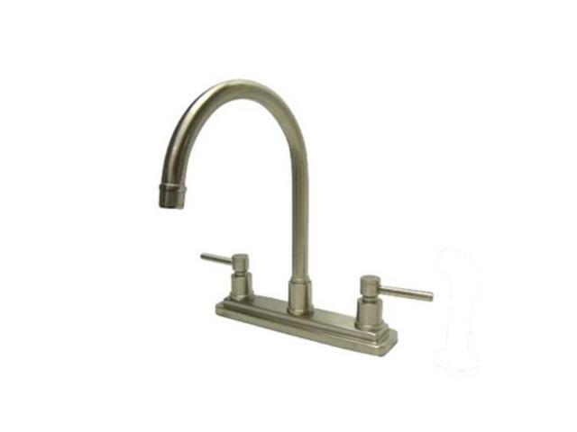 Kingston Brass KS8798DLLS 8 Inch Center Kitchen Faucet - Satin Nickel