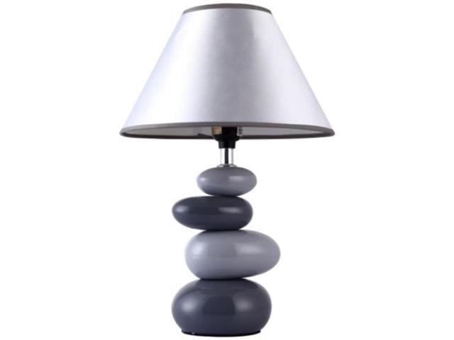 Photos - Light Bulb simple designs home lt3052gry shades of gray ceramic stone table lamp, 8.1