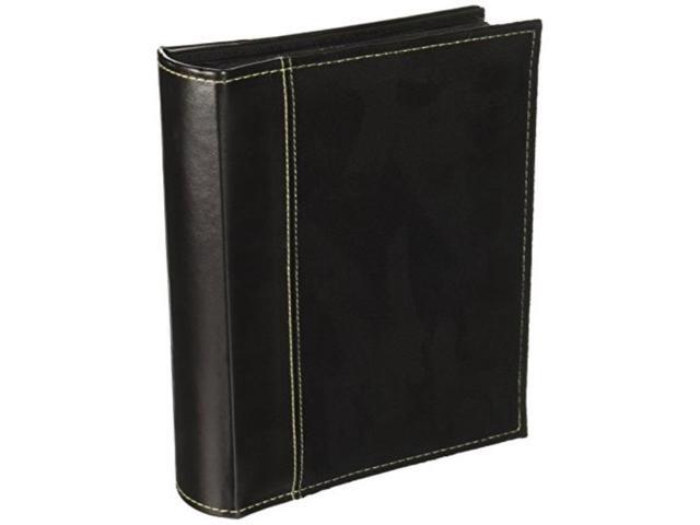 pioneer photo albums 208 pocket sewn faux suede and leatherette cover album for 4 by 6inch prints, black