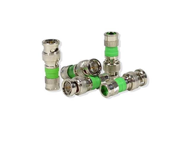 100 pack BNC Compression Connector Adapter for RG59 Coax Cable CCTV Camera