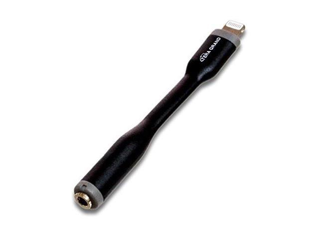 tera grand apple mfi certified lightning to headphone jack audio adapter, black durable, flexible, super soft pvc jacket iphone xs xs max xr x 8 8.