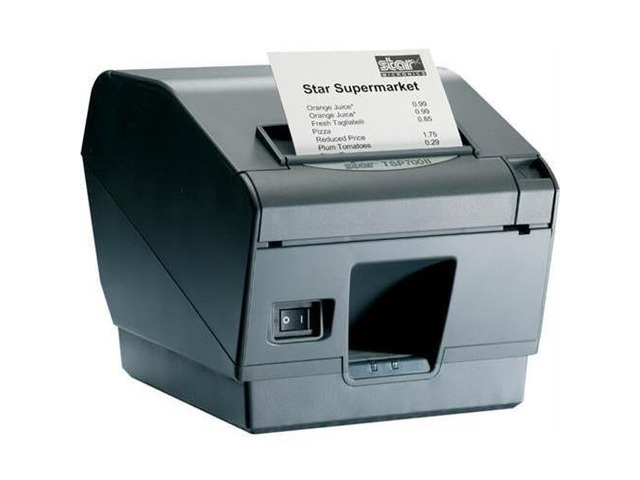 star micronics tsp743iiu24gry direct thermal printer monochrome wall mount receipt print 9.84 in/s mono 406 x 203 dpi usb 3.25' 39442511