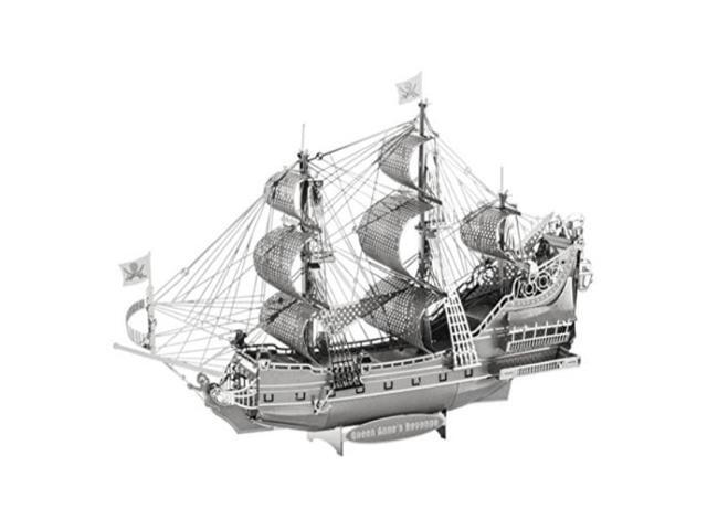metal earth fascinations icx009502894construction toy, queen anne's revenge 2metal board ages 14+