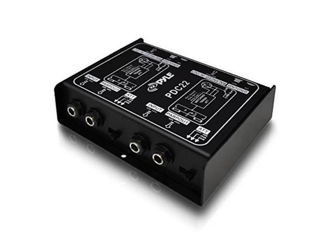 premium direct injection audio box passive di unit hum eliminator w/ input attenuator to connect guitar & bass 1/4 inch impedance transformer.