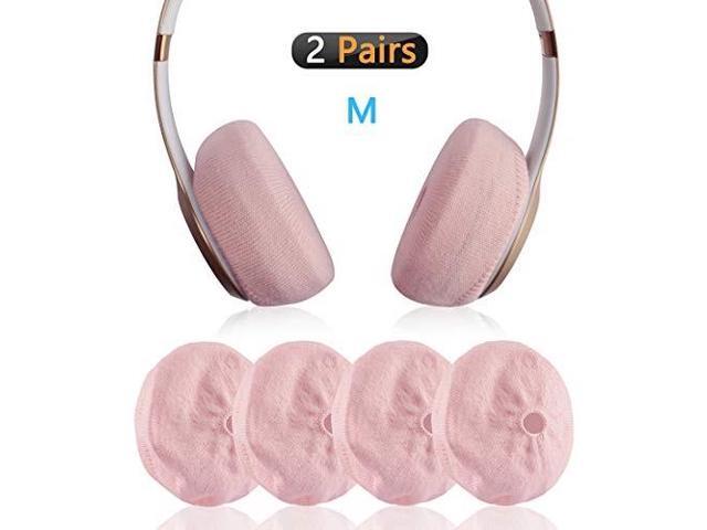 Geekria 2 Pairs Small Knit Fabric Washable Headphone Covers with Cable Hole /Earphone Covers/Ear Pads Protector/Stretchable Sanitary Earcup, Fits...