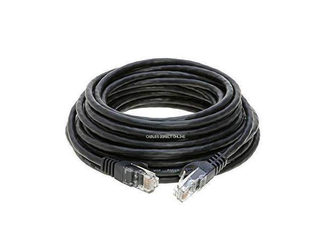 Cables Direct Online Cat6 75FT Ethernet Cable High-Speed RJ45 Networking for Xbox, PC, PS4, Modem, & Router Black
