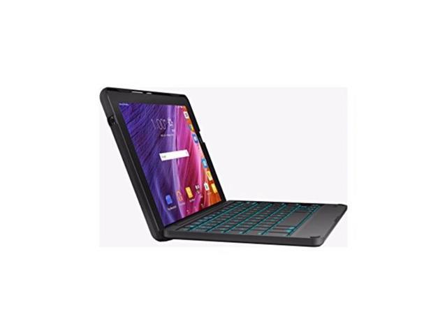 zagg folio case with backlit keyboard for asus 8' zenpad z8 tablet black