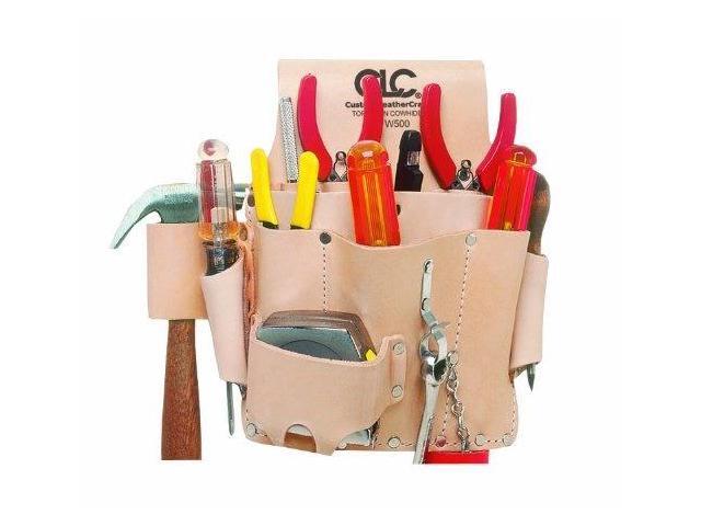 clc custom leathercraft w500 electrician's tool pouch, heavy duty, 8pocket