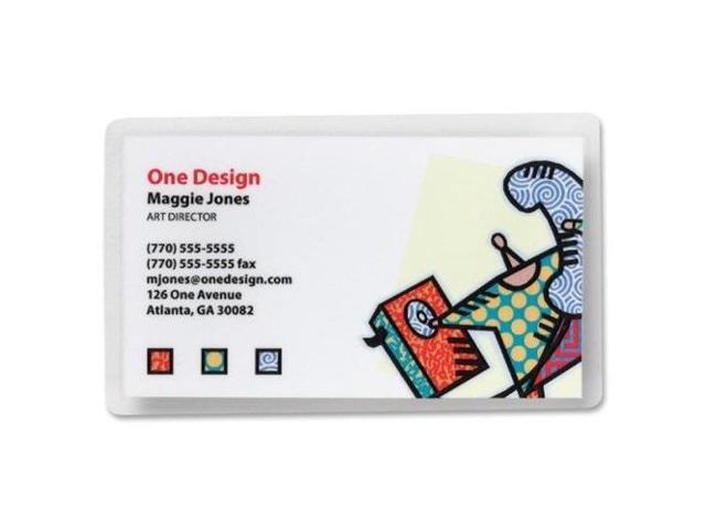 Business Source Laminating Pouch Bus Card 5Mil 2-1/4'x3-3/4' 100/BX CL 20861