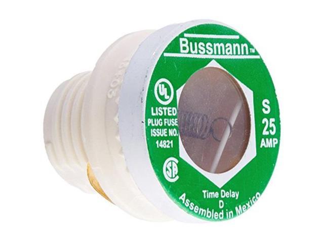 EATON BUSSMANN S-25 Plug Fuse, 25A, 10kA at 125V AC, 4 PK