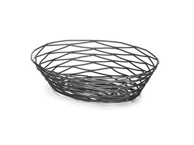 TABLECRAFT BK17409 Artisian Basket, Oval, Black Metal,PK6