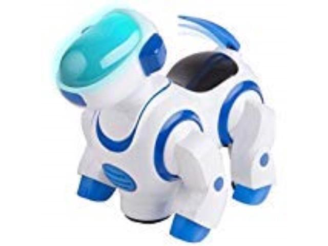 kids tech va90024 interactive robotic dog, bump & go, lights up toy, wagging tail, wiggling head, lights up, sing and dance, wags its tail and...