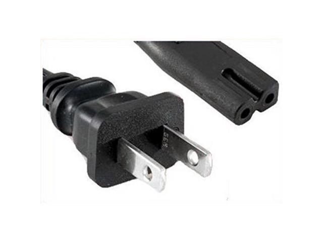 6ft 2 prong polarized power cord for arris router modem; vizio, sharp sanyo emerson tv; sony playstation 1 2 ps1 ps2; bose companion 3 5 speaker...