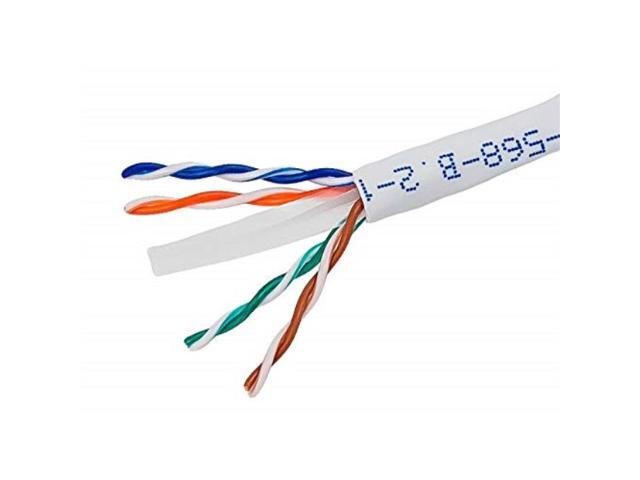 Monoprice Cat6 Ethernet Bulk Cable - Network Internet Cord - Solid, 500Mhz, UTP, CMR, Riser Rated, Pure Bare Copper Wire, 23AWG, 500ft, White