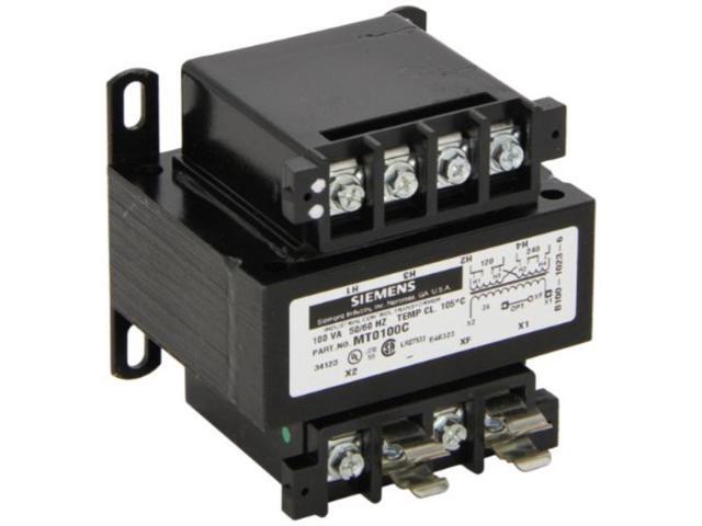 SIEMENS MT0100C Control Transformer, 100 VA, 24V AC, 120/240V AC