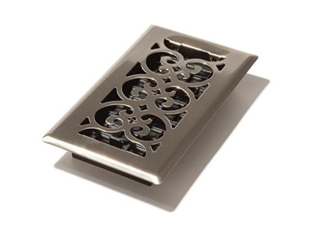 DECOR GRATES SPH408-NKL Floor Register 5.5 X 9.5, Brushed Nickel, Steel