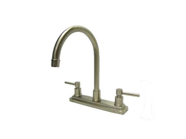 Kingston Brass KS8798DLLS 8 Inch Center Kitchen Faucet - Satin Nickel