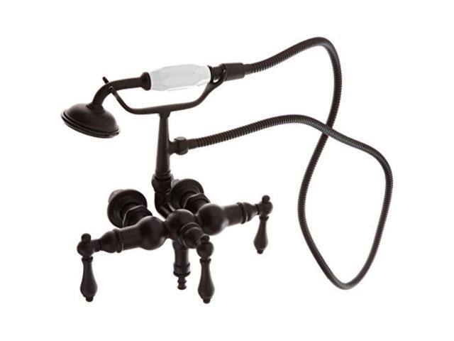 Kingston Brass CC19T5 Vintage 3-3/8' Wall Mount Clawfoot Tub Filler with Hand Sh