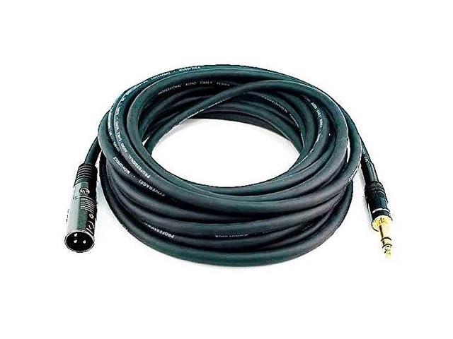 Monoprice XLR Male to 1/4in TRS Male Cable - 25 Feet 16AWG, Gold Plated - Premier Series
