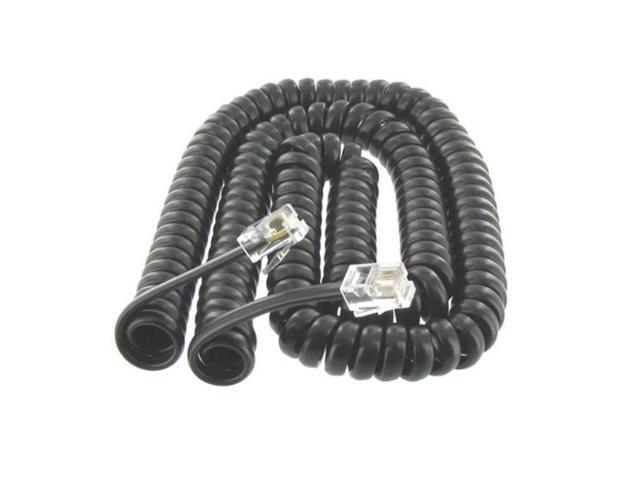 leegoal coiled telephone phone handset cable cord,black