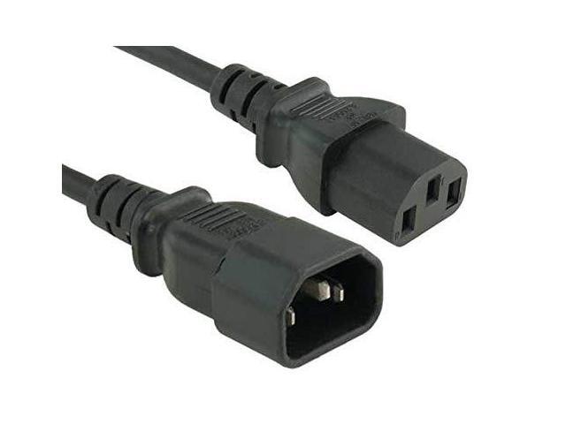 cable leader 18 awg computer power extension cord iec320 c13 to iec320 c14 ul listed 8 foot 1 pack