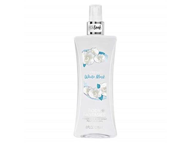 body fantasies fresh white musk fantasy fragrance body spray for women, 8 ounce