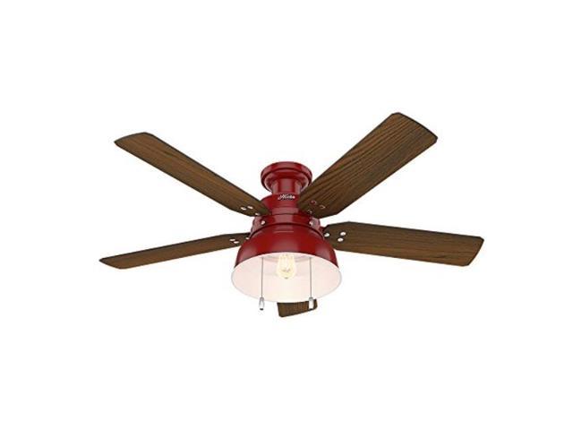 Photos - Computer Cooling hunter indoor / outdoor low profile ceiling fan with light and pull chain