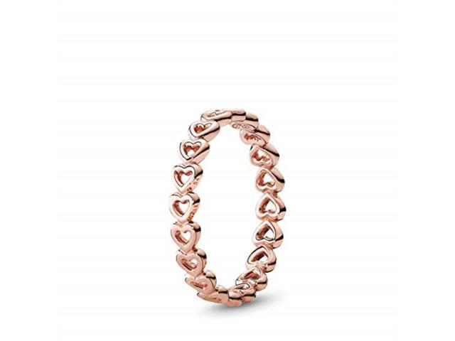 pandora linked love ring, pandora rose 18017758 eu 8.5 us