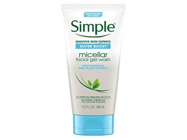 simple water boost micellar facial gel wash, sensitive skin 5 oz