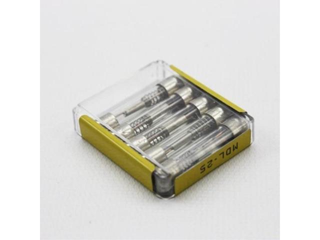 EATON BUSSMANN MDL-25 Glass Fuse, Time-Delay, 25A, 32V AC, 1kA at 32V AC, 5 PK